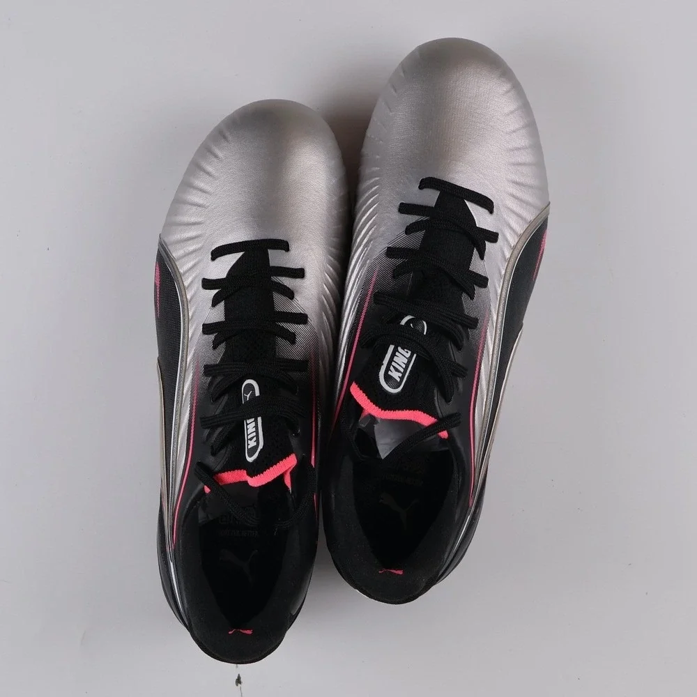 Puma Soccer Cleats King Ultimate Silver Black Pink Size 6 K-Better NEW